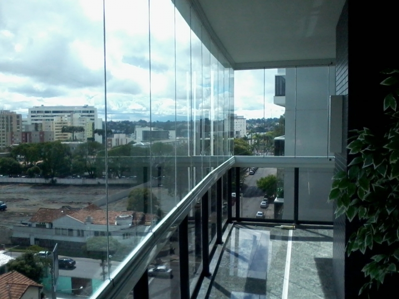 Fechamento Vidro Sacada Centro de Piraquara - Fechamento de Vidro para Sacada