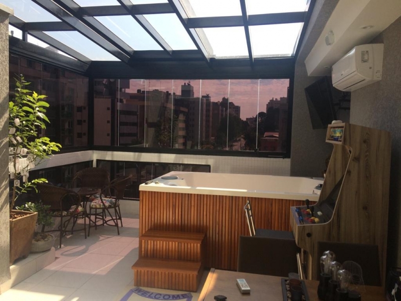 Instalação de Cobertura Retrátil Vidro Centro de Rio Branco do Sul - Cobertura em Vidro Temperado