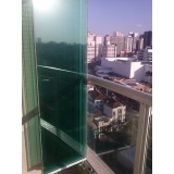 instalação de sacada de vidro verde Cidade Industrial de Curitiba